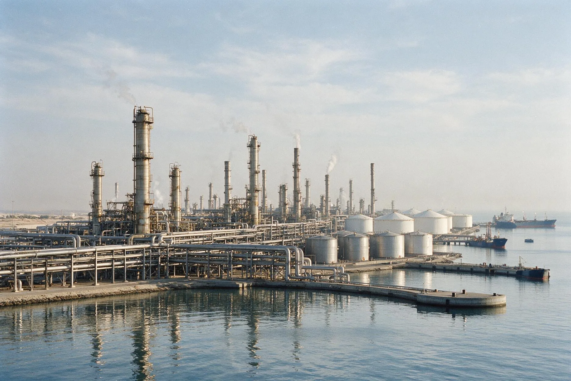 Industrial port and petrochemical plant at Yanbu on the Red Sea coast